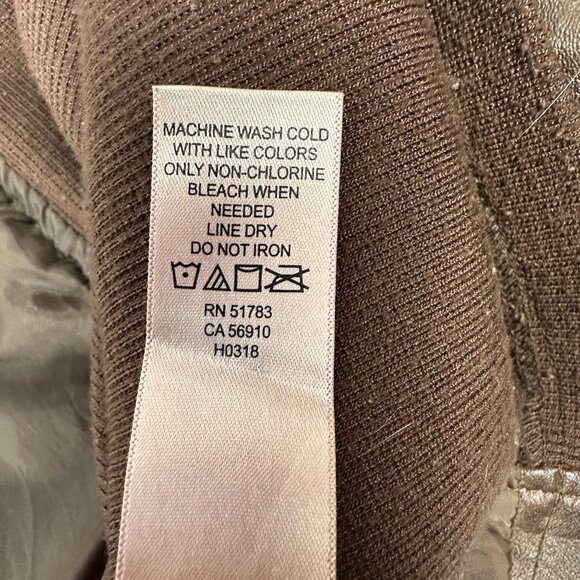 Maurices Womens Faux Leather Brown Jacket Size XS With Zipper Closure - Picture 6 of 6